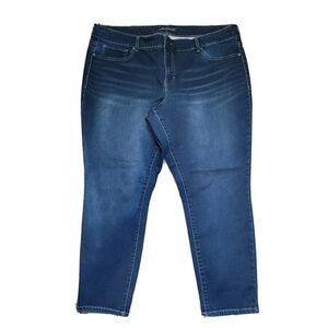 Maurices Womens Skinny Slim Stretch Plus Size 24 Blue jeans Mid-Rise